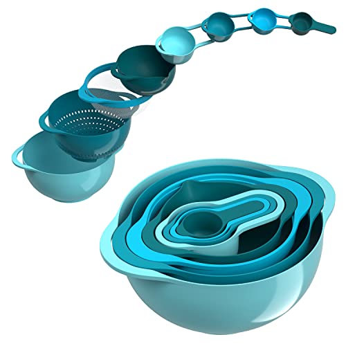 Pantula Mixing Bowls-Plastic Nesting Set of 8, Rv Camper Accessories