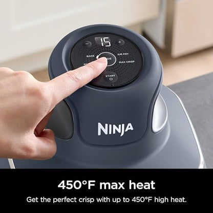 Ninja Crispi 4-in-1 Portable Glass Air Fryer Cooking System, 1500W, 4QT & 6-Cup TempWare Glass Containers with Storage Lids, Microwave, Freezer & Dishwasher Safe, Cyberspace Gray, FN101GY