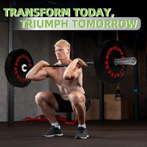 Fitvids Olympic Bumper Plates Set, 2" Weight Plates for Strength Training & Weightlifting, 160LB Set (10LB, 25LB, 45LB), Multiple Packages