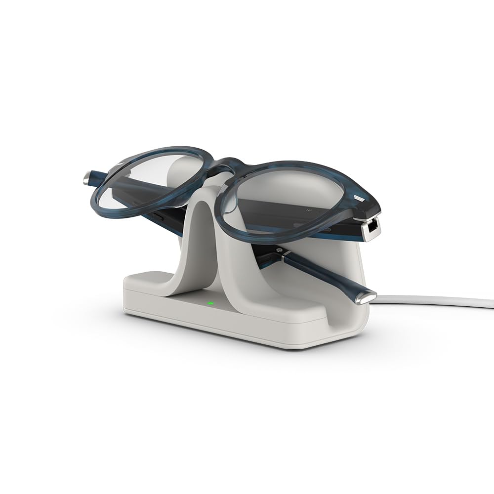 Amazon Echo Frames (newest model) + Echo Show 8 (newest model), Smart Glasses with Alexa, Round frames in Blue Tortoise with prescription ready lenses