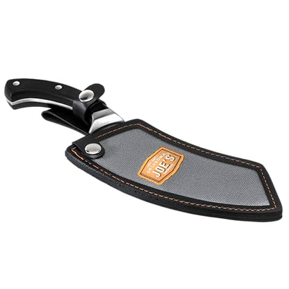 Oklahoma Joe's Blacksmith Cleaver & Chef Knife with Holster,Silver/Black