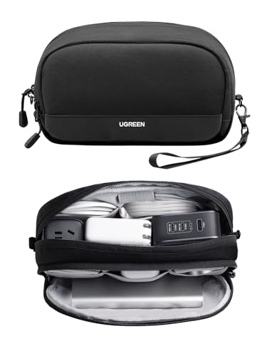 UGREEN Electronics Organizer Travel Case Bag Multifunctional Organizer Carrying Case for Cables, Cord, SD Card, Earbuds, Charger, USB Adapter, Electronic Accessories Medium Size