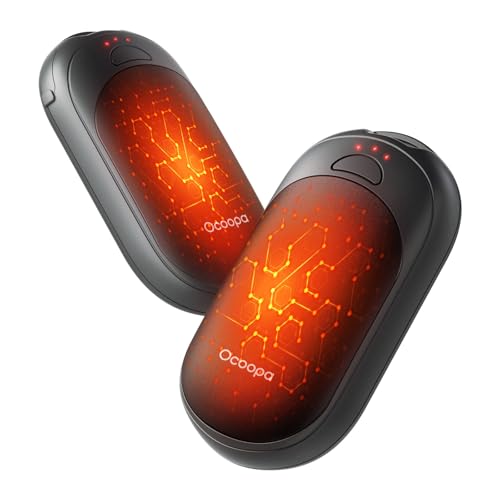 OCOOPA Magnetic Rechargeable Hand Warmers, 16 Hrs Total Warmth 2-Pack, Ultra-Thin Portable Electric Hand Warmer 3 Heat Levels, Raynaud's Relief, Ideal Golf, Hunting, Camping, Winter Gifts, UT3 Lite