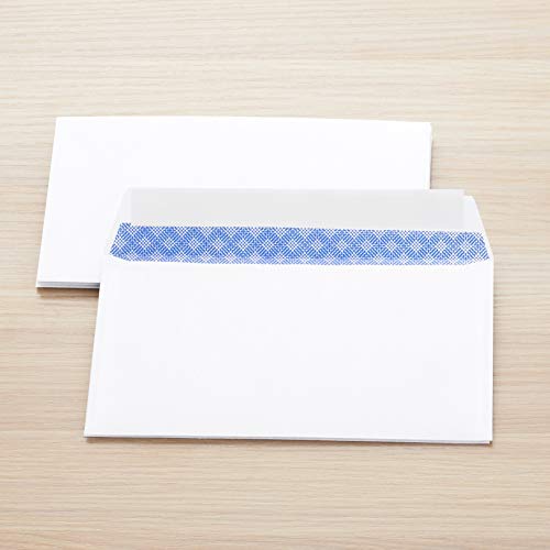 Amazon Basics Quality #6 3/4 Security-Tinted Envelopes with Peel and Seal, 300-Pack, White