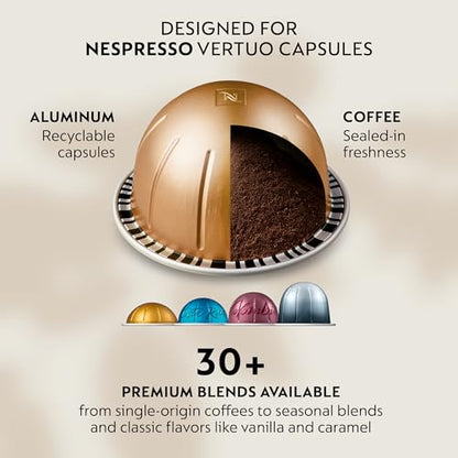 Nespresso Vertuo Next Coffee and Espresso Maker by De'Longhi, Creamy White and Gold