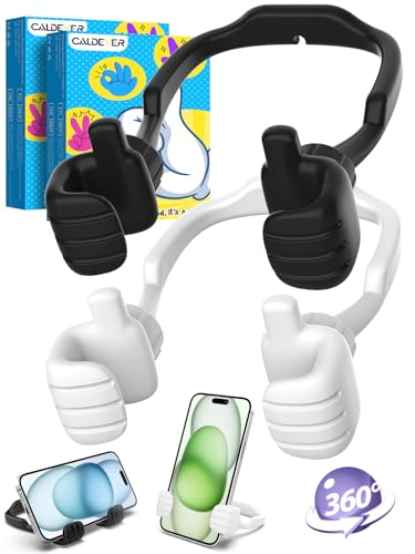 Gifts for Teens Boys Girls Adults Fathers Day Cell Phone Stand: UPGRADE Adjustable Thumbs Up Lazy Phone Holder for Desk Cool Gadgets for Men Women Husband Wife Dad Fun Stocking Stuffers Birthday Gift