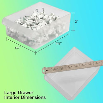 Akro-Mils 10124 24-Drawer Plastic Drawer Storage Cabinet for Garage Organization, Bead Organizer, Lego Storage, Teacher Toolbox, Makeup Organizer, and More, 20-Inch W x 6-Inch D x 16-Inch H, Black