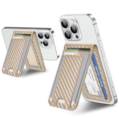 for MagSafe Wallet with Adjustable Stand, 9 Card Holder, Open ID Window