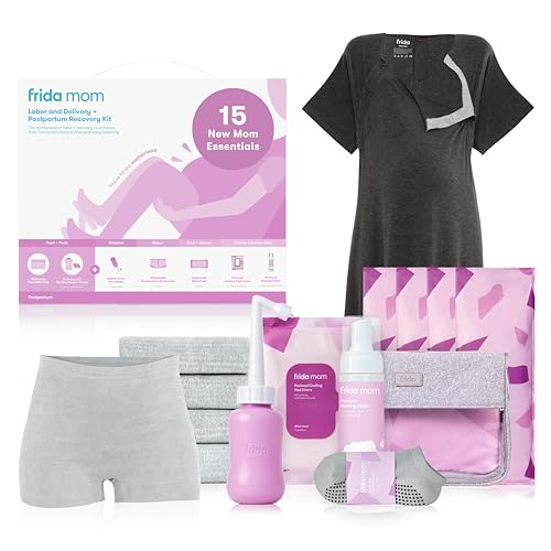 Frida Mom 15pc Labor & Postpartum Kit Gift Set for Baby Showers & Mom to Be