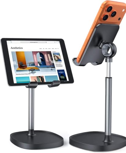 LISEN Cell Phone Stand Phone Holder for Desk, Work From Home Essentials Men | Office Gifts for Men, iPhone Stand, Gadgets for Men, Office Decor, Gaming Desk Accessories for Samsung Fold 8, Switch, iPad