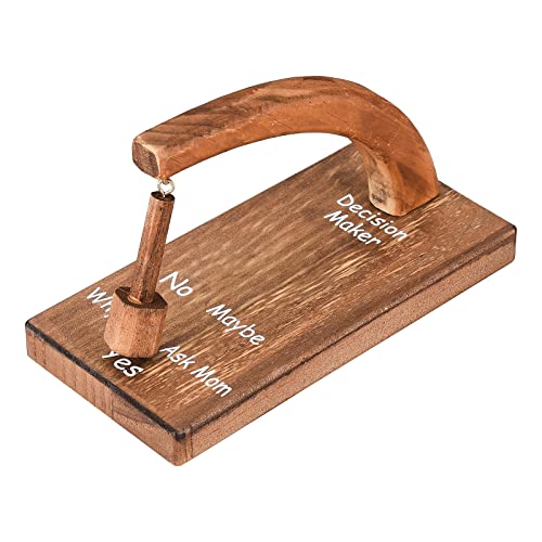 Heayzoki Decision Maker, Wooden Creative Oscillating Magnetic Selector, Magnetic Wobbler, Swing The Pendulum and Find The Answer to Your Question! (- #-2)