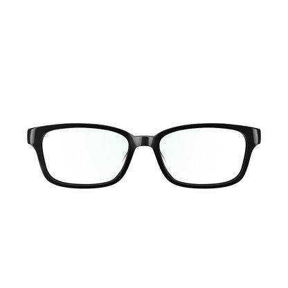 Amazon Echo Frames (newest model), Smart glasses with Alexa+ Early Access, Rectangle frames in Classic Black with blue light filtering lenses