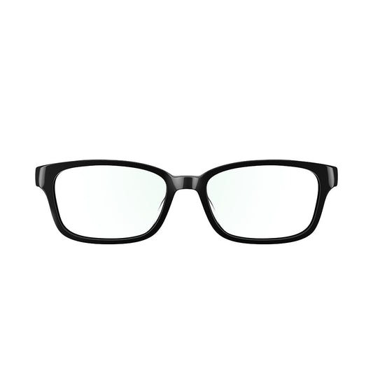 Amazon Echo Frames (newest model), Smart glasses with Alexa+ Early Access, Rectangle frames in Classic Black with blue light filtering lenses