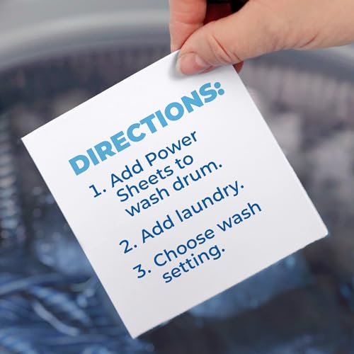 ARM & HAMMER Power Sheets Laundry Detergent, Fragrance Free, No Dyes or Perfumes, Lightweight and Travel-Friendly, 35 Count, Up to 70 Small Loads