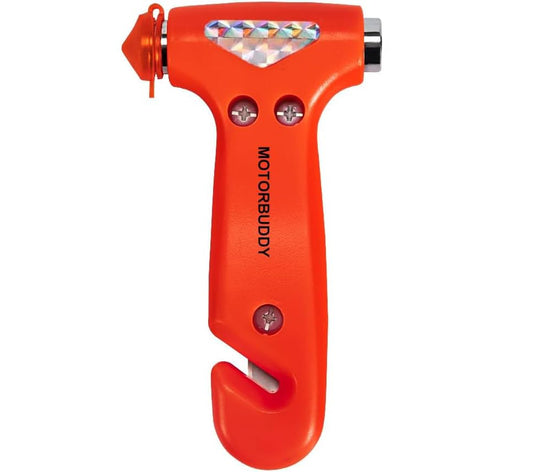 MOTORBUDDY Seatbelt Cutter and Window Breaker for Cars,Glass Breaker,Auto Escape Safety Hammer Tool Under Water,Emergency Car Safety Accessories,Truck，Vehicle