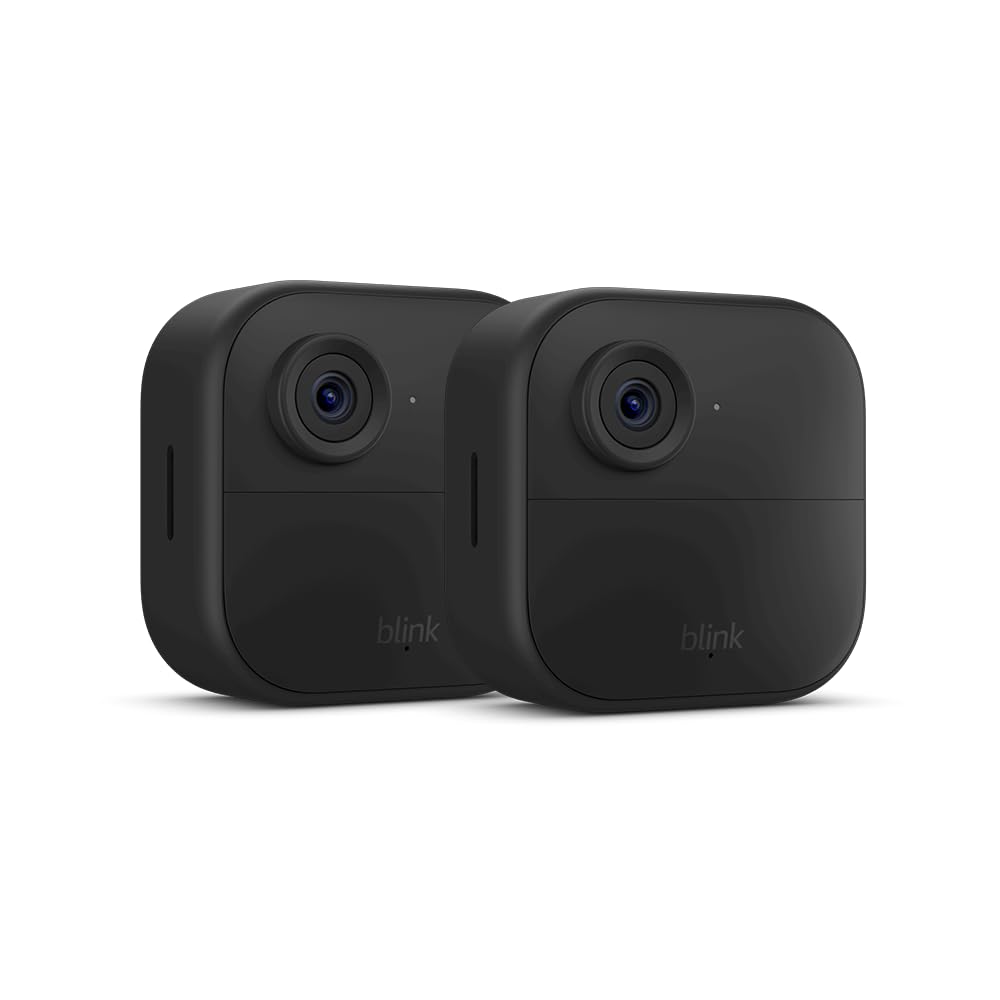 Like-New Blink Outdoor 4 with Sync Module 2 – Wireless smart security camera, two-year battery, 1080p HD day and infrared night live view, two-way talk – 2 camera system