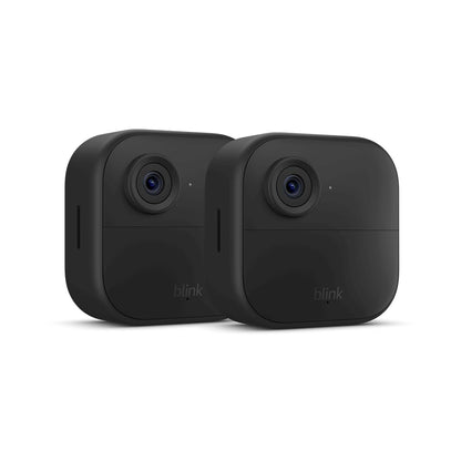 Like-New Blink Outdoor 4 with Sync Module 2 – Wireless smart security camera, two-year battery, 1080p HD day and infrared night live view, two-way talk – 2 camera system