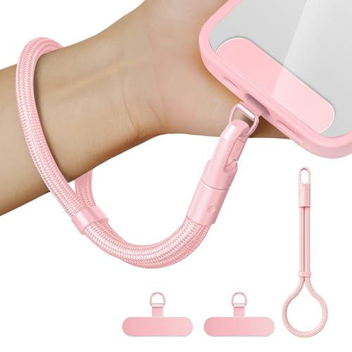 XCHKRM Cell Phone Lanyard,Phone Wrist Strap,2 Pcs Metal Patch for Women and Men Hands-Free Anti Theft Wristlet