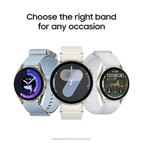 Samsung Galaxy Watch 7 44mm Bluetooth AI Smartwatch w/Energy Score, Wellness Tips, Heart Rate Tracking, Sleep Monitor, Fitness Tracker, 2024, Silver [US Version, 1Yr Manufacturer Warranty]