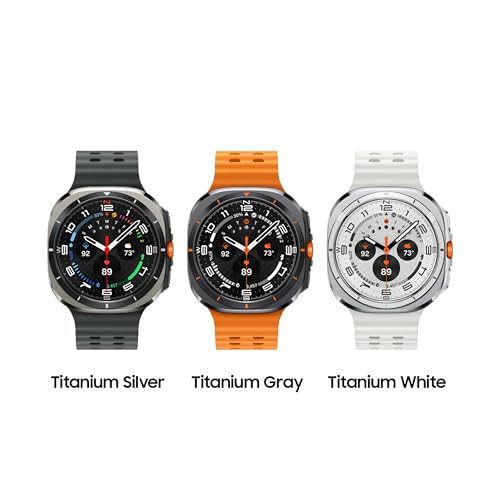 Samsung Galaxy Watch Ultra 47mm LTE AI Smartwatch w/Energy Score, Wellness Tips, Heart Rate Tracking, Sleep Monitor, Fitness Tracker, GPS, 2024,Titanium Silver [US Version, 1Yr Manufacturer Warranty]