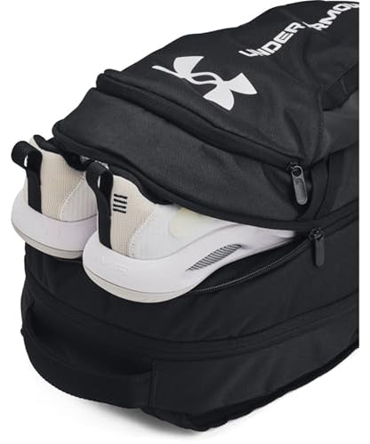 Under Armour Unisex Hustle 6.0 Backpack, 002 BLACK, OSFM