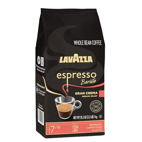 Lavazza Espresso Barista Gran Crema Whole Bean Coffee Blend, Medium Espresso Roast, Oz Bag (Packaging May Vary) - 2.2 LB, 35.2 Ounce