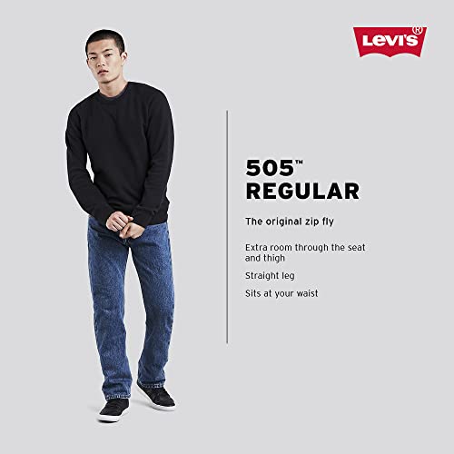 Levi's Men's 505 Regular Fit Jeans (Also Available in Big & Tall), Stonewash/Stretch, 33W x 34L