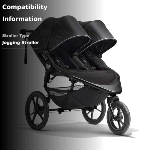 Baby Jogger Summit X3 Double Jogging Stroller Midnight Black Buggy for Two Smooth Ride for Walking or Jogging Compact Fold Increased Airflow All-Terrain Air Filled Tires and All-Wheel Suspension