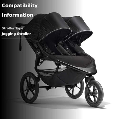 Baby Jogger Summit X3 Double Jogging Stroller Midnight Black Buggy for Two Smooth Ride for Walking or Jogging Compact Fold Increased Airflow All-Terrain Air Filled Tires and All-Wheel Suspension