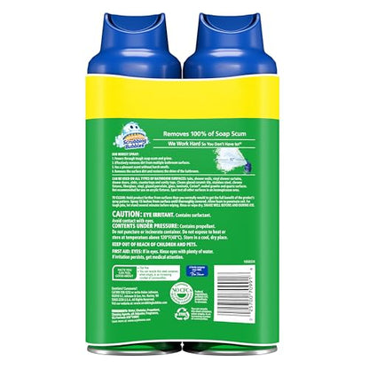 Scrubbing Bubbles Mega Bathroom and Shower Foamer Aerosol, Rainshower Scent, 20oz (Pack of 2)