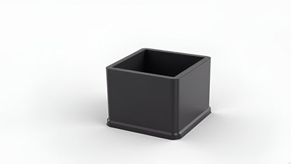 Flyshop Square Anti-Slip Rubber Leg Tips Chair Leg Caps Furniture Floor Protectors 1-3/8 Inch x 1-3/8 Inch (35 x 35mm) Black 10Pcs