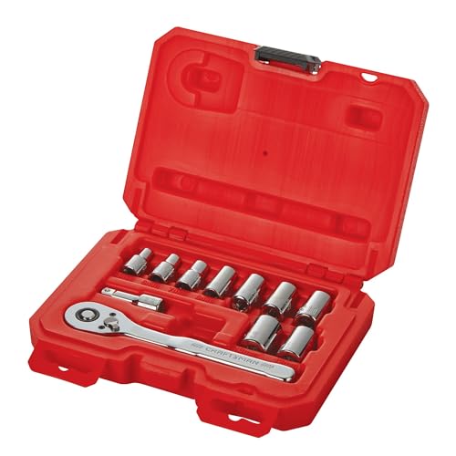 CRAFTSMAN Mechanics Tool Set, Metric, 1/4 Inch Drive, 11 Piece (CMMT34871)