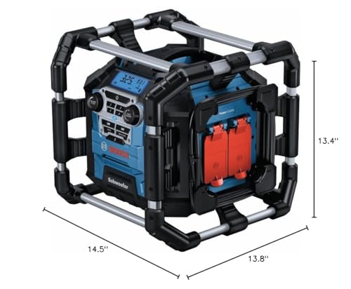 BOSCH GPB18V-5CN 18V Jobsite Radio with Bluetooth® 5.0 and Power Station