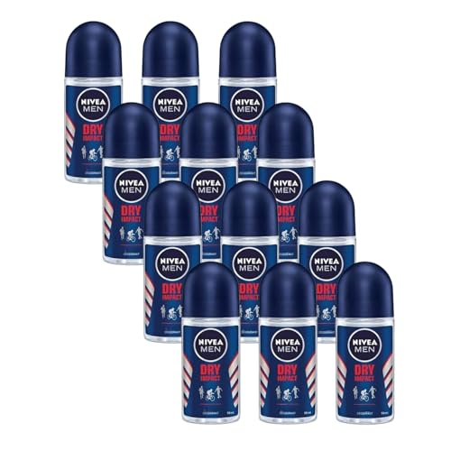 Nivea Men's Dry Impact Roll-On Deodorant - 1.69 fl oz - Pack of 12