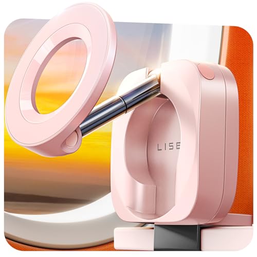 LISEN Airplane Travel Essentials for Women Men Phone Holder for Desk MagSafe Phone Travel Size Accessories Airplane Gadgets Pink Office Desk Decor Accessories for Women Room Decor Organizer，Pink