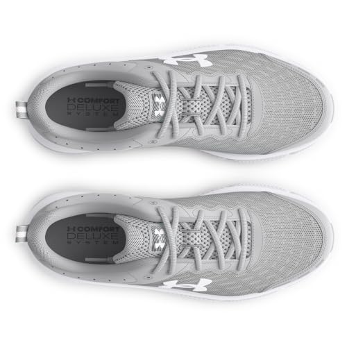 Under Armour Men's Charged Assert 10, (102) Mod Gray/Mod Gray/White, 9.5, US