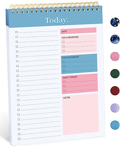 Taja To Do List Notepad, Undated Daily Planner for Work and Goal Setting