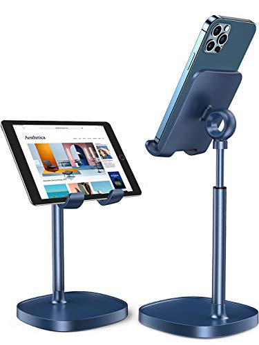 LISEN Cell Phone Stand, Phone Holder for Desk, Blue Gaming Accessories