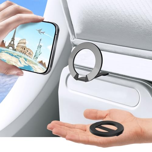 MCCHJoy Mini 2-Pack Airplane Phone Holder, Plane Phone Mount, Must-Have Flight Accessories, Airplane Travel Essentials, Compatible with MagSafe, Upgraded Version