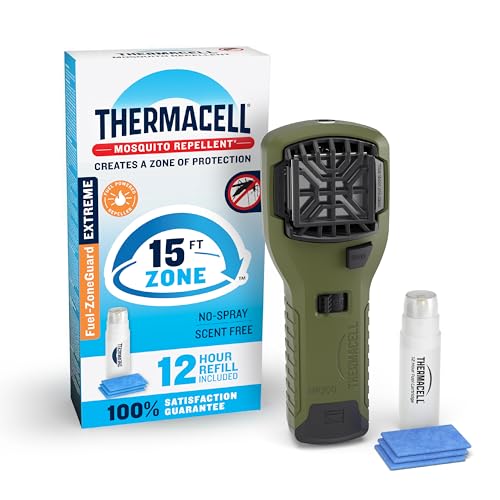 Thermacell Mosquito Portable Repeller; Includes 12-Hour Refill; 15 Foot Zone of Protection; Highly Effective Mosquito Repellent; Bug Spray Alternative; Scent Free