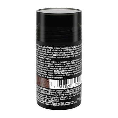 Toppik Hair Building Fibers, Medium Brown, 12g Fill In Fine or Thinning Hair, Instantly Thicker, Fuller Looking, 9 Shades for Men & Women, Keratin Protein Formula