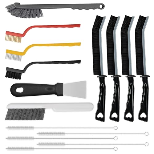 15pcs Crevice Cleaning Brush, Hard Bristle Scrub Brushes Tools, Multifunctional Grout Brush for Home, Bathroom, Ktichen, Window and Corners
