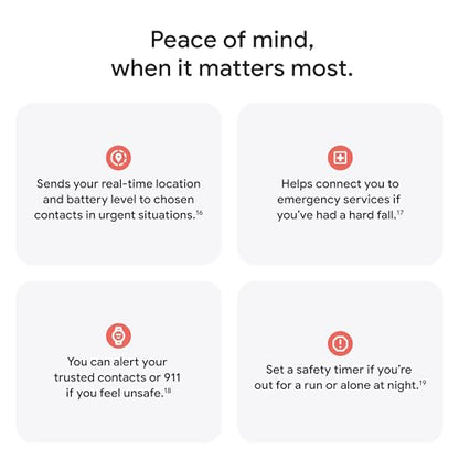 Google Pixel Watch 4 (41mm) - Android Smartwatch - Heart Rate and Sleep Tracking - 30-Hour Battery - Fitness Tracking - Google AI - Matte Black Aluminum Case - Obsidian Active Band - LTE (2025 Model)