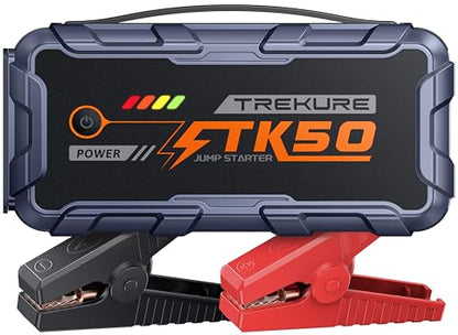 TREKURE Car Battery Jump Starter 8000A 26800mAh, Portable Car Jump Starter for All Gas and 12L Diesel Engines, Power Bank & Battery Jumper, Portable Jump Box Car Battery with Fast Charge, LED Light