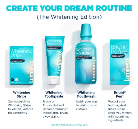 Lumineux Teeth Whitening Strips 21 Treatments – Peroxide Free - Enamel Safe for Whiter Teeth - Whitening Without The Sensitivity - Dentist Formulated - Sensitivity Free