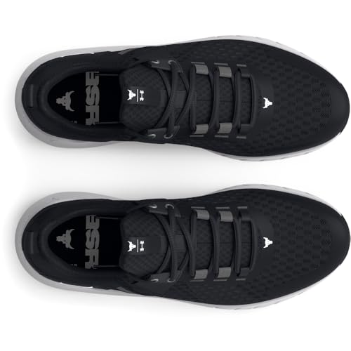 Under Armour Men's Project Rock Blood Sweat Respect 4, (001) Black/Castlerock/White, 9.5, US