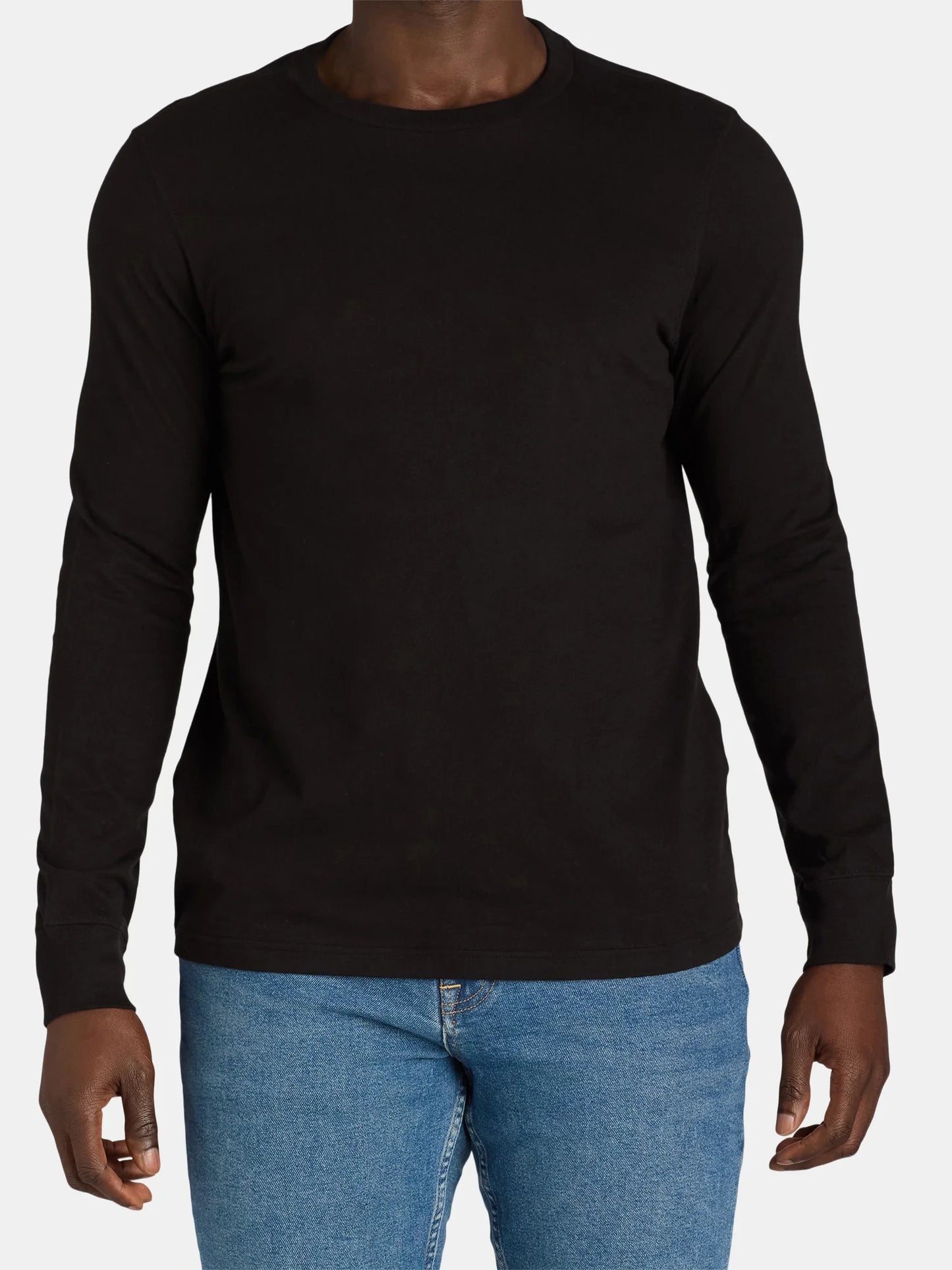 George Men's & Big Men's Crewneck T-Shirt with Long Sleeves, Size XS-3XLT