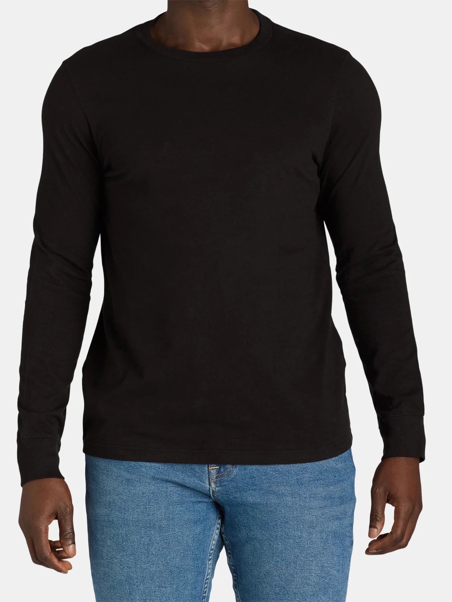George Men's & Big Men's Crewneck T-Shirt with Long Sleeves, Size XS-3XLT