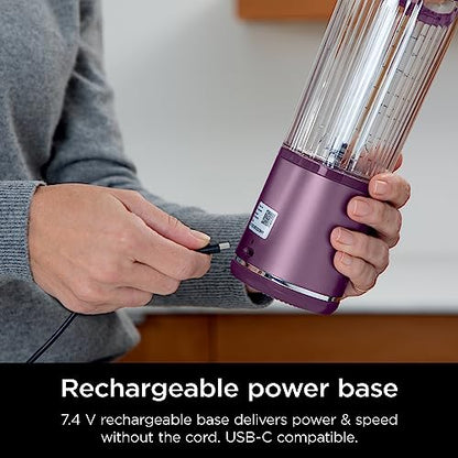 Ninja BC151PR Blast Portable Blender, Cordless, 18oz. Vessel, Personal Blender-for Shakes & Smoothies, BPA Free, Leakproof-Lid & Sip Spout, USB-C Rechargeable, Dishwasher Safe Parts, Passion Fruit
