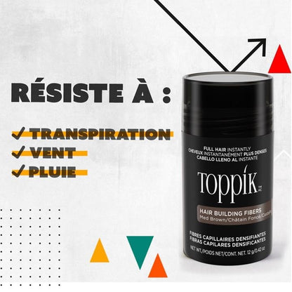 Toppik Hair Building Fibers, Medium Brown, 12g Fill In Fine or Thinning Hair, Instantly Thicker, Fuller Looking, 9 Shades for Men & Women, Keratin Protein Formula